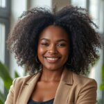Successful woman balancing wealth, wellness, and happiness in her daily life